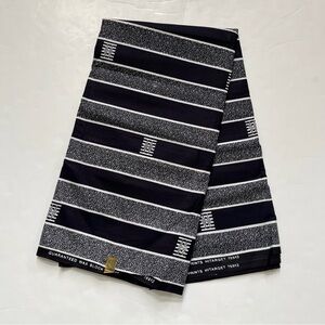 Black Striped Cotton Fabric Fabric